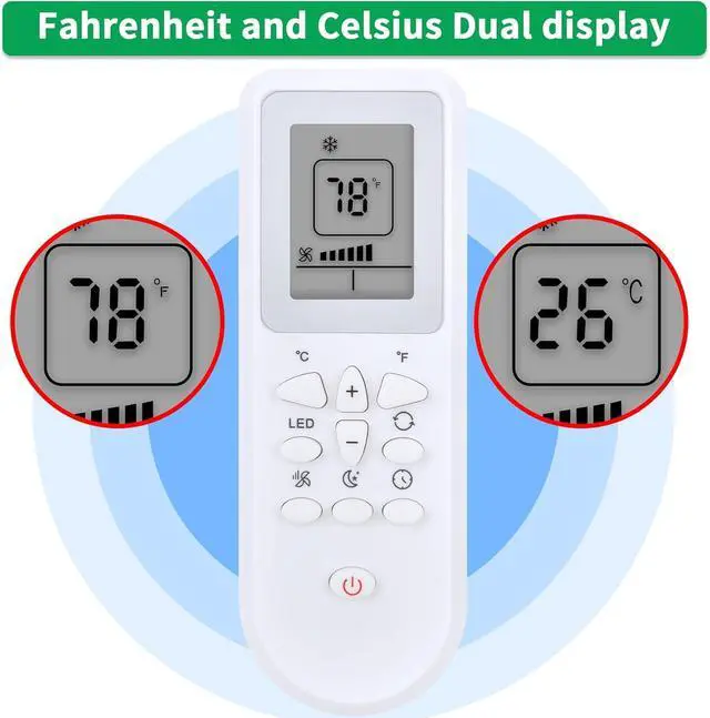 Alt view image 2 of 7 - Replacement Remote Control for Black+Decker Portable Air Conditioner BPACT08WT BPACT10WT BPACT12HWT 6,500 BTU SACC/CEC