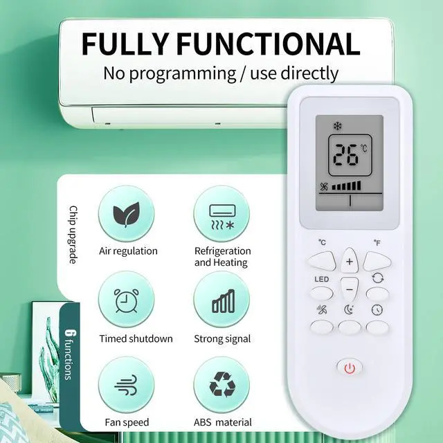 Alt view image 4 of 7 - Replacement Remote Control for Black+Decker Portable Air Conditioner BPACT08WT BPACT10WT BPACT12HWT 6,500 BTU SACC/CEC
