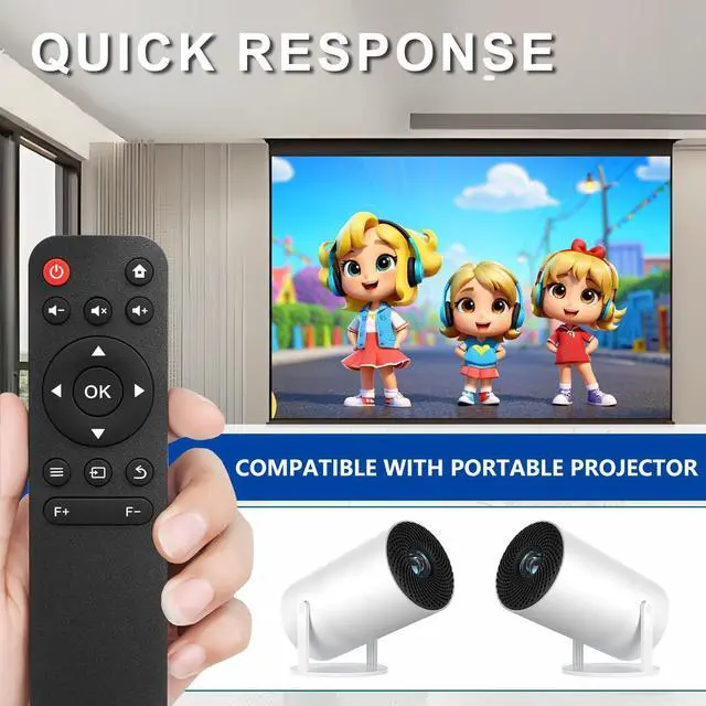 Alt view image 4 of 7 - Remote Control Compatible with XuanPad X3 Portable Projector | 1-Pack,Precise Control,Quick Button Response,and Long-Llasting Durability,by