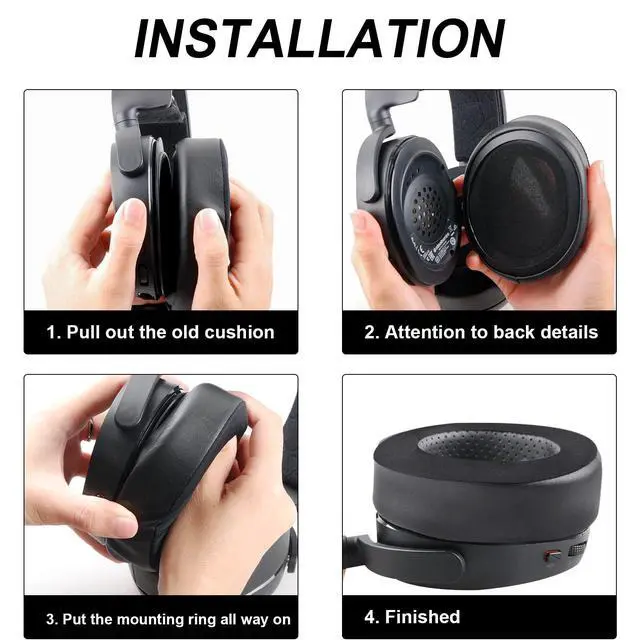 Alt view image 6 of 6 - GVOEARS Cooling Gel Replacement Ear Pads Cushions for Steelseries Arctis 1/3/5/7/7X/9/9X/Pro/Prime/Xbox (Do Not Fit Any Arctis Nova) Wireless Headset, Earpads with High-Density Foam Ice Silk Fabric