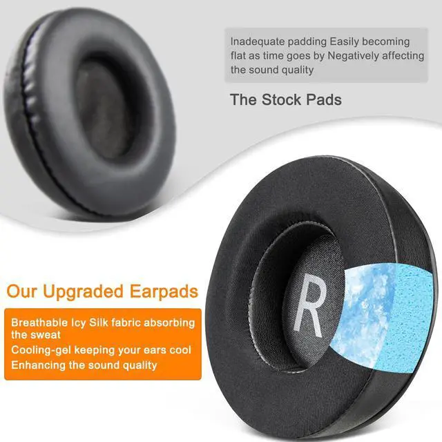 Alt view image 5 of 6 - Cooling Gel Earpads Replacement for JBL Synchros E50 E50BT S500 S700 Wireless Headphones, Ear Pads Cushions with Noise Isolation Foam - Black