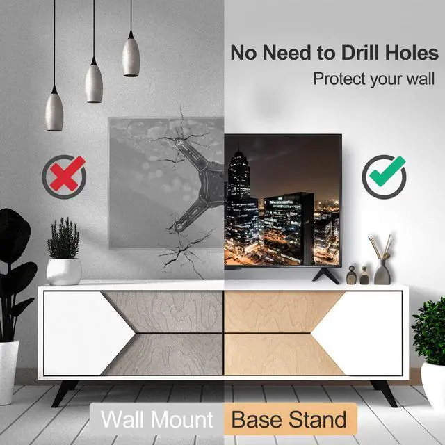 Alt view image 5 of 7 - TV Stand for Hisense TV Legs, Base Stand for Hisense 40" 43" Smart TV, for 43H4F 43H4030F 43H4030F1 40H5590F 40H4F 40H3F9 40H4030F1, TV Stand Legs for Hisense with Screws and Instructions