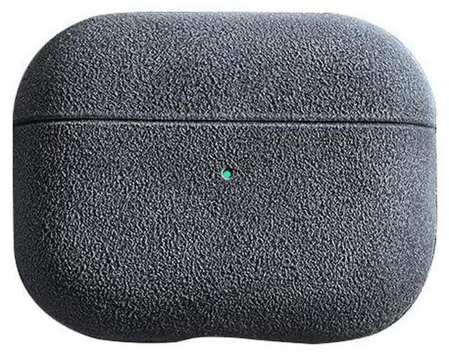 Main image of Suede Microfiber Leather Headphone Case Full Wrap Handmade Cover for AirPods (Grey, Airpod pro)
