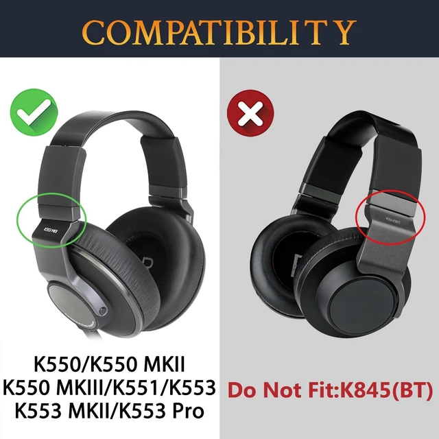 Alt view image 2 of 6 - Headband for AKG K550/K551/K553 MKII MK2 MKIII MK3 Pro Headphones, Replacement Headstrap Pad Repair Part - Black