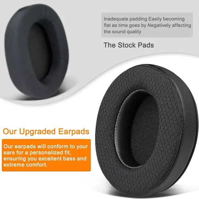 Alt view image 3 of 5 - Earpads Replacement for Corsair HS35 V1/V2 Stereo Gaming Headsets, Ear Pads Cushions with Noise Isolation Foam, Added Thickness - HS35 MF Black