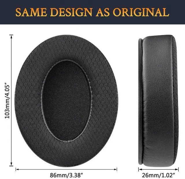 Alt view image 5 of 5 - Earpads Replacement for Corsair HS35 V1/V2 Stereo Gaming Headsets, Ear Pads Cushions with Noise Isolation Foam, Added Thickness - HS35 MF Black