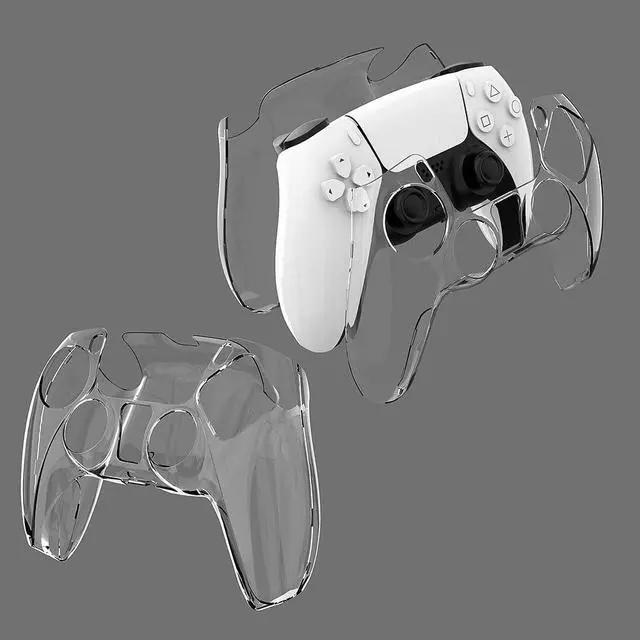 Alt view image 2 of 6 - 2pcs Ultra Slim Clear PC Cover Protector Case for PS5 Controller Accessory Electronic Machine Accessories
