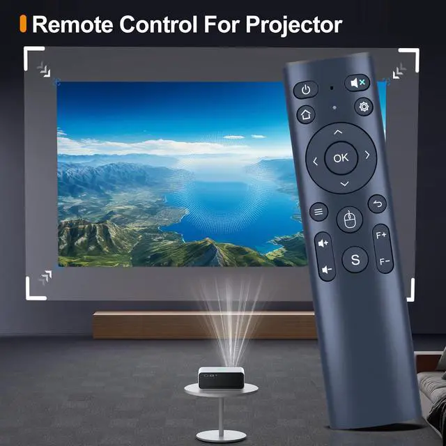 Alt view image 2 of 7 - Replacement Remote Control for Bettdow AC1059, TOPTRO X6 Smart Projector | for PONER SAUND/WiMiUS//ALINORE