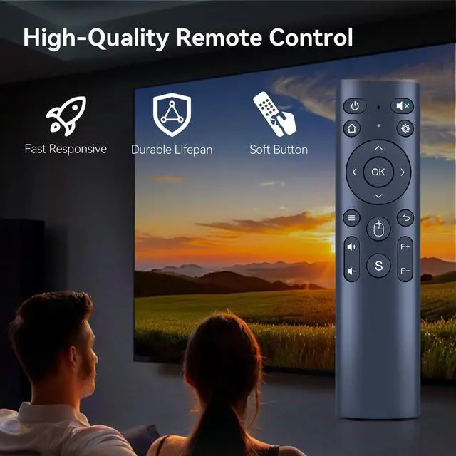 Alt view image 3 of 7 - Replacement Remote Control for Bettdow AC1059, TOPTRO X6 Smart Projector | for PONER SAUND/WiMiUS//ALINORE