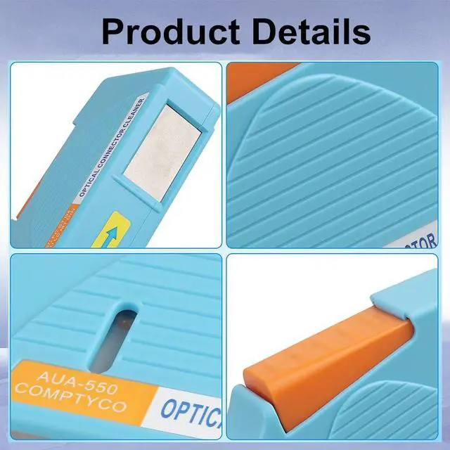 Alt view image 3 of 7 - Fiber Optic Cleaning Box. Supports 1.25mm/2.5mm, SC/FC/ST/MU/LC, Fiber Optic Connector Cleaner, Cleans Over 500 Times (Blue)