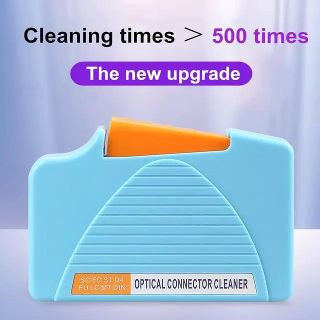 Alt view image 6 of 7 - Fiber Optic Cleaning Box. Supports 1.25mm/2.5mm, SC/FC/ST/MU/LC, Fiber Optic Connector Cleaner, Cleans Over 500 Times (Blue)