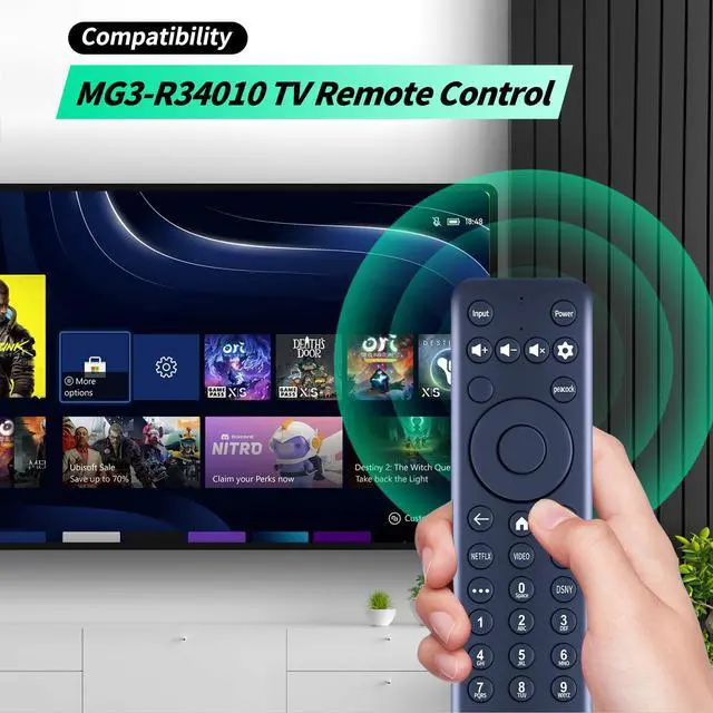 Alt view image 2 of 7 - New MG3-R34010/297107 Replacement for Hisense X LED UHD XClass TV 43A6GX 50A6G R34010BA00-00001 Remote Control, for Pioneer Xumo TV (No Voice Function)