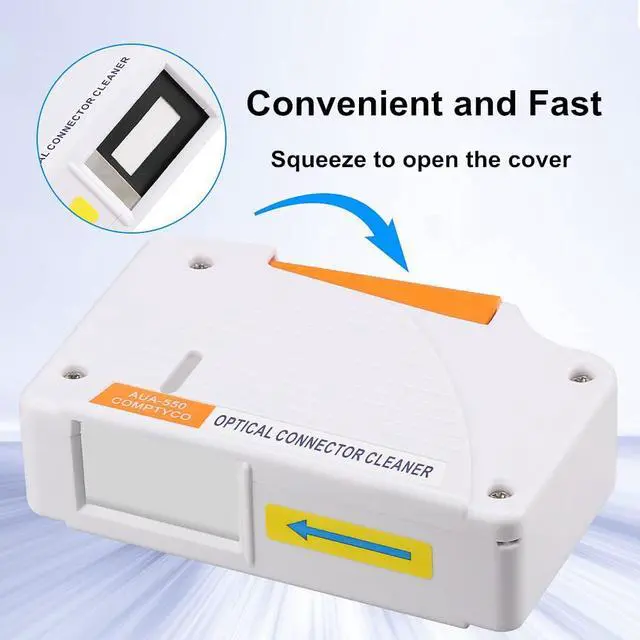 Alt view image 2 of 7 - Fiber Optic Cleaning Box. Supports 1.25mm/2.5mm, SC/FC/ST/MU/LC, Fiber Optic Connector Cleaner, Cleans Over 500 Times (White)