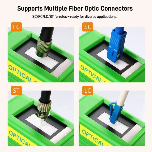 Alt view image 4 of 7 - Fiber Optic Cleaning Box. Supports 1.25mm/2.5mm, SC/FC/ST/MU/LC, Fiber Optic Connector Cleaner, Cleans Over 500 Times (Green)