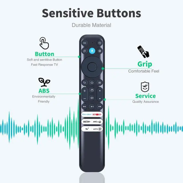 Alt view image 3 of 5 - Replacement Voice Remote Control for RC813 CMB1 TCL Smart TVs Q550F S551F Q650F S350F Series 75Q681F 65S551F 55S551F 55Q650F 75Q650F 32S350F Models