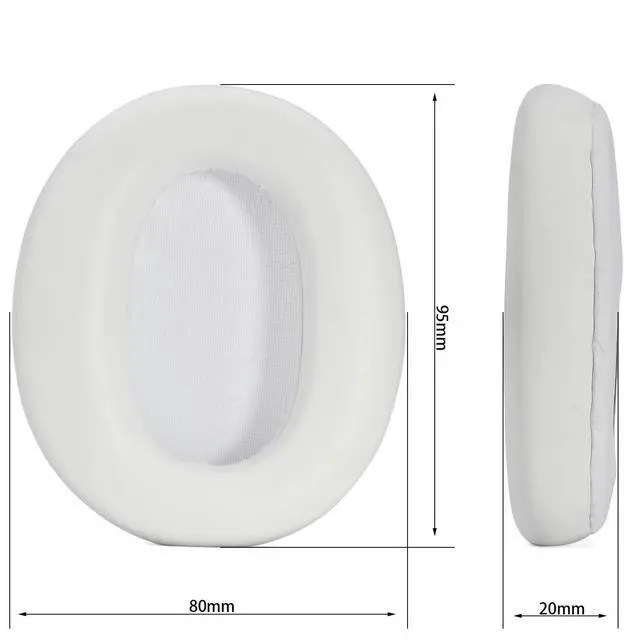 Alt view image 3 of 6 - Soft Protein Leather Earpads for Sony WH-CH720N Headphones (White) | Replacement Ear Cushions for WH-CH720N Headphones,High-Density Noise Cancelling Foam