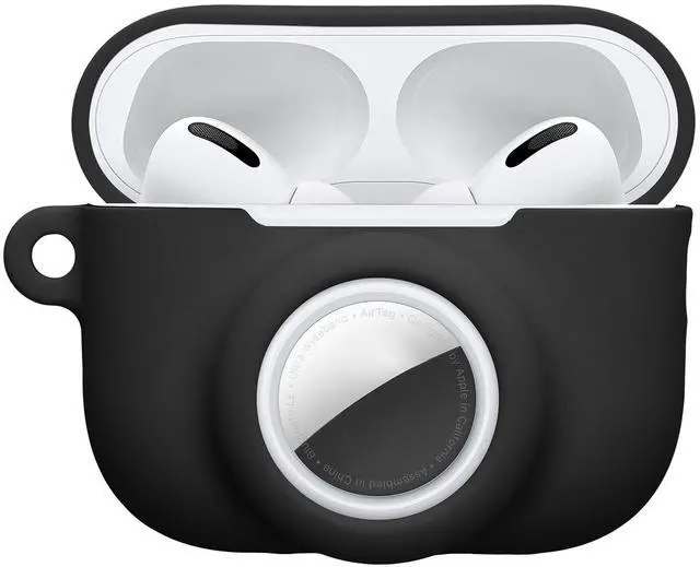 Main image of Cover for Apple Airpods Pro 3 Case - Silicone Cover for Earbuds Charging Case with Carabiner Clip - Compatible with Airtag - Black