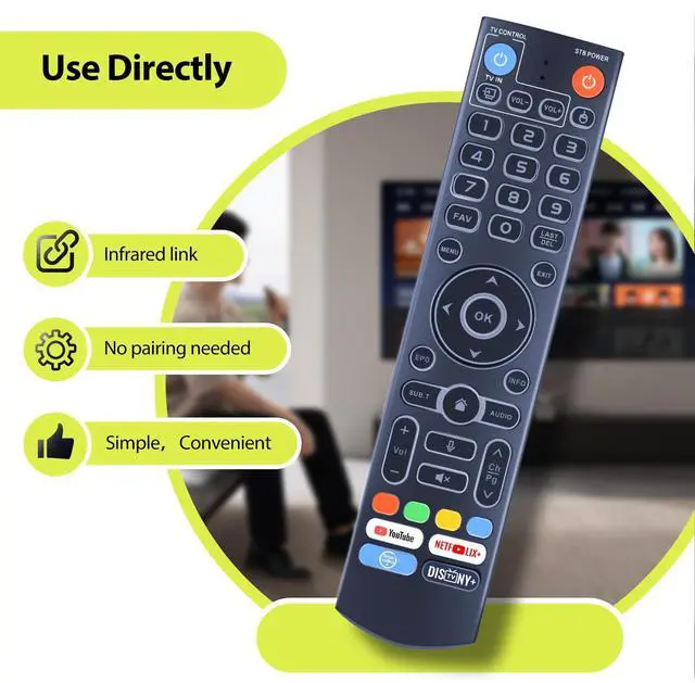 Alt view image 2 of 6 - Remote Control for vSeeBox V5 Pro / V3 Plus/V3/ V2 /V1 Max/Elite/Max | Backlit,Voice