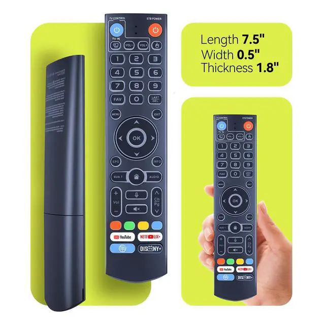 Alt view image 4 of 6 - Remote Control for vSeeBox V5 Pro / V3 Plus/V3/ V2 /V1 Max/Elite/Max | Backlit,Voice