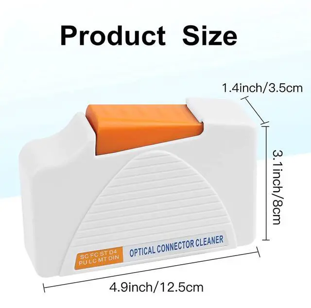 Alt view image 3 of 7 - Fiber Optic Cleaning Box. Supports 1.25mm/2.5mm, SC/FC/ST/MU/LC, Fiber Optic Connector Cleaner, Cleans Over 500 Times (White)