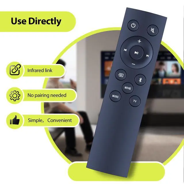 Alt view image 2 of 7 - Replacement Remote Control fits TCL Alto 6 Soundbar TS6100 TS6110 TS6100-NA TS6110-NA Alto 3 Sound Bar TS3100 TS3100-NA
