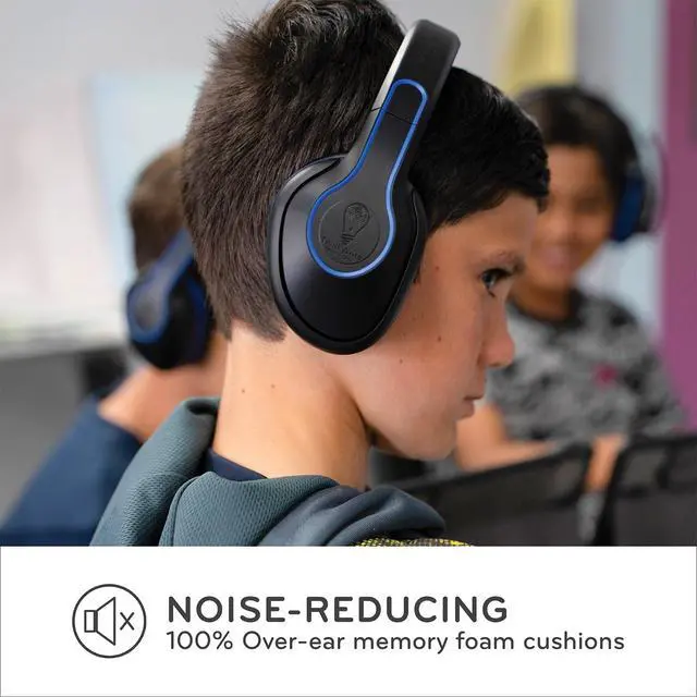 Alt view image 2 of 6 - TWT Audio REVO TW300 Premium Over-Ear Wired Headphones - 3.5mm Jack | Noise Reducing, Durable, For Classrooms, School, Students, Teachers, Universal Device Compatibility