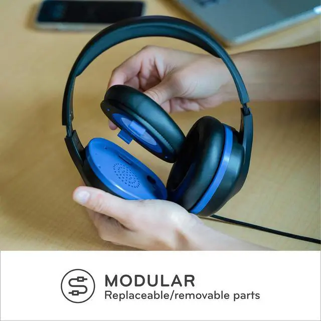 Alt view image 4 of 6 - TWT Audio REVO TW300 Premium Over-Ear Wired Headphones - 3.5mm Jack | Noise Reducing, Durable, For Classrooms, School, Students, Teachers, Universal Device Compatibility