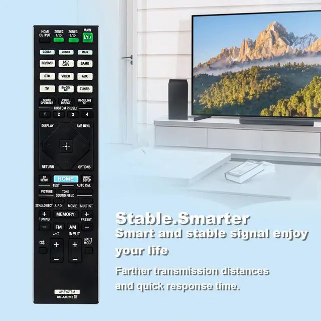 Alt view image 4 of 7 - RM-AAU210 Replaced Remote fit for Sony AV Receiver STR-ZA3000ES | STR-ZA2000ES STR-ZA1000ES RM-AAU217 STR-ZA5000ES STR-ZA2100ES STR-ZA1100ES STR-ZA3100ES STRZA5000ES STRZA2100ES STRZA1100ES
