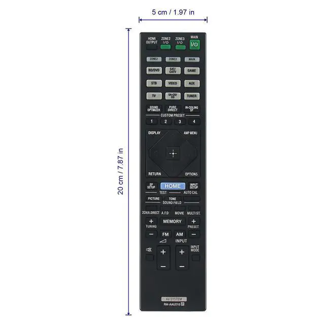 Alt view image 6 of 7 - RM-AAU210 Replaced Remote fit for Sony AV Receiver STR-ZA3000ES | STR-ZA2000ES STR-ZA1000ES RM-AAU217 STR-ZA5000ES STR-ZA2100ES STR-ZA1100ES STR-ZA3100ES STRZA5000ES STRZA2100ES STRZA1100ES