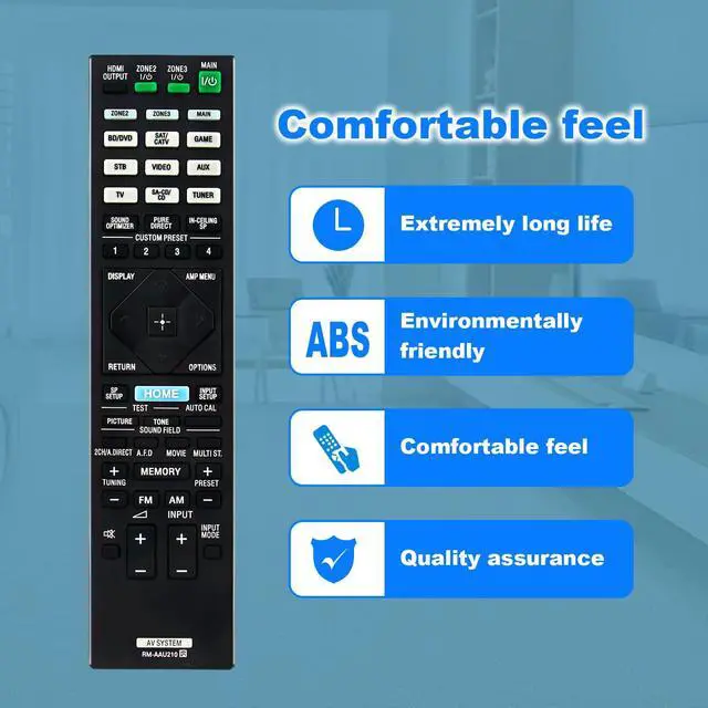 Alt view image 7 of 7 - RM-AAU210 Replaced Remote fit for Sony AV Receiver STR-ZA3000ES | STR-ZA2000ES STR-ZA1000ES RM-AAU217 STR-ZA5000ES STR-ZA2100ES STR-ZA1100ES STR-ZA3100ES STRZA5000ES STRZA2100ES STRZA1100ES