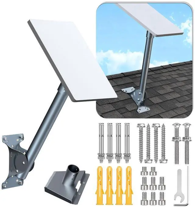 Main image of Universal Aluminum Bracket for Starlink Standard & High Performance | Durable, Rust prevention, Weatherproof Wall/Roof Mounting Kit