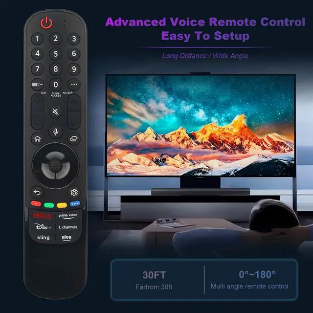 Alt view image 7 of 7 - Replace Magic Remote Control MR24GA Compatible with LG QNED85T Series LED | 4K Smart TV (2024) 50QNED85TUA 55QNED85TUA 65QNED85TUA 75QNED85TUA 86QNED85TUA 65QNED85TAA.AUS 75QNED85TAA.AUS