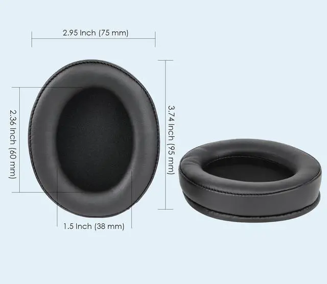 Alt view image 3 of 3 - Replacement Ear Pads for Wireless Headphones for TV, Compatible with SM-825D Pro, SM-829D1 & SM-829D2 Headphones Soft, Comfortable, Durable, Easy to Install Black