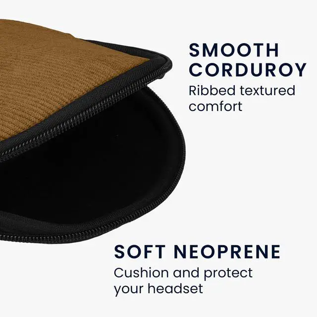 Alt view image 4 of 7 - Headset Case Compatible with Soundcore Q20i Case - 21 x 17 cm Neoprene Zipper Headphone Cover - Olive Green