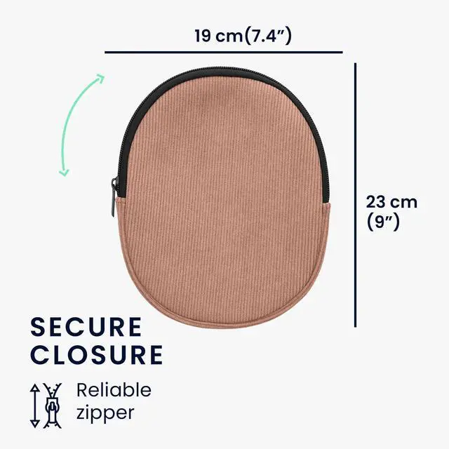 Alt view image 5 of 7 - Headset Case Compatible with Soundcore Q20i Case - 21 x 17 cm Neoprene Zipper Headphone Cover - Dusty Pink