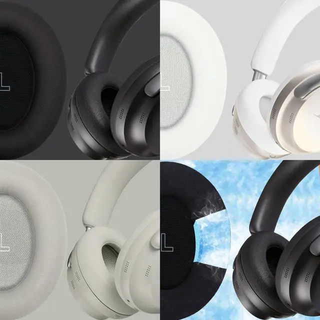 Alt view image 6 of 7 - Replacement Ear Pads for Bose QuietComfort(QC) Ultra Wireless Headphones, Headphones Ear Cushions, Headset Earpads, Ear Cups Cover, Replacement Muffs (White)