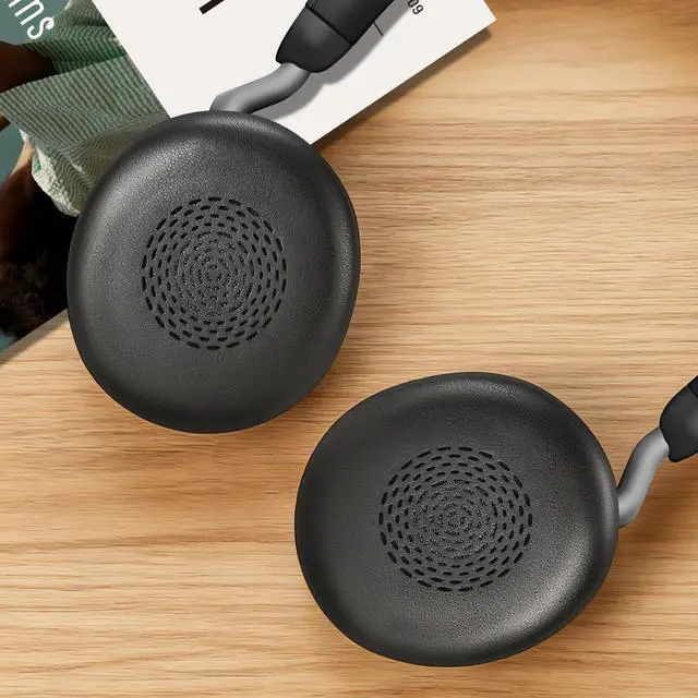 Alt view image 7 of 7 - Earpads for Jabra Evolve2 75 PC Wireless Headset, Protein Leather Black