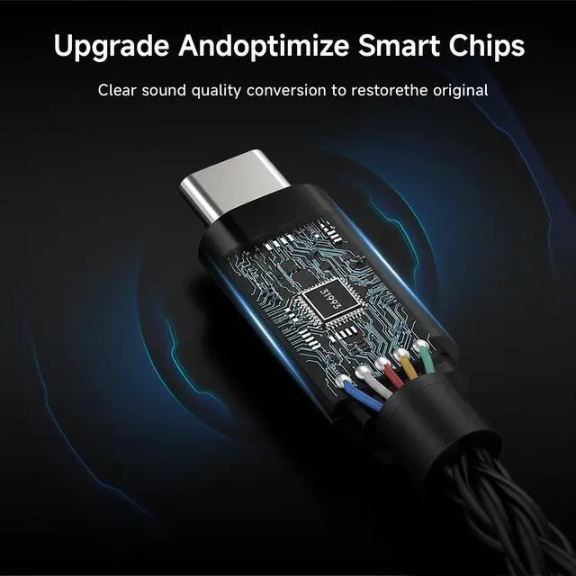 Alt view image 3 of 7 - USB C to 4.4mm Audio Adapter, USB C to Aux with CX31993 DAC Chip | High Res 32bit/384kHz 4.4mm to USB C, 10000+ Times Bending, with Android/Windows/MacOSX System Smartphone Laptop