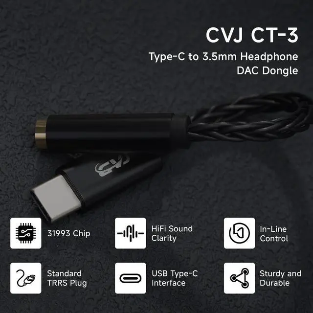Alt view image 2 of 7 - USB C to 4.4mm Audio Adapter, USB C to Aux with CX31993 DAC Chip | High Res 32bit/384kHz 4.4mm to USB C, 10000+ Times Bending, with Android/Windows/MacOSX System Smartphone Laptop