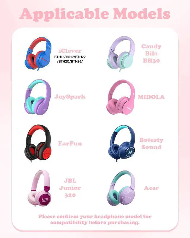Alt view image 2 of 7 - Kids Headphones Case for iClever BTH12/HS19/BTH22/Candy Bila 30 | for JBL Junior 320/JoySpark-T5/MIDOLA MD-B01/EarFun Foldable Over-Ear Kids Headphones Travel Bag(Case Only)
