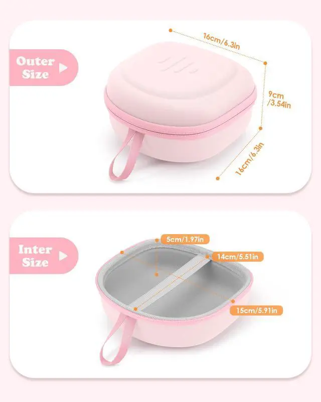 Alt view image 4 of 7 - Kids Headphones Case for iClever BTH12/HS19/BTH22/Candy Bila 30 | for JBL Junior 320/JoySpark-T5/MIDOLA MD-B01/EarFun Foldable Over-Ear Kids Headphones Travel Bag(Case Only)