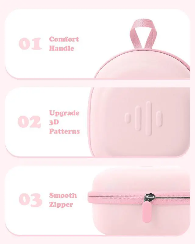 Alt view image 5 of 7 - Kids Headphones Case for iClever BTH12/HS19/BTH22/Candy Bila 30 | for JBL Junior 320/JoySpark-T5/MIDOLA MD-B01/EarFun Foldable Over-Ear Kids Headphones Travel Bag(Case Only)