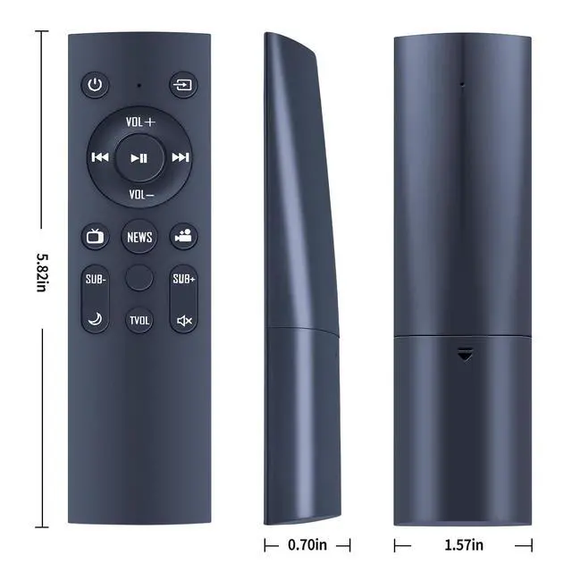 Alt view image 5 of 5 - Replacement Remote Control Compatible with Insignia 2.1 Channel Soundbar with Wireless Subwoofer NS-HTSB2123