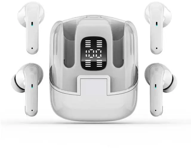 Main image of 4 in 1 Wireless Earbuds, HiFi Stereo with Noise Reduction, 30H Playtime Bluetooth Earphones, LED Power Display Charging Case for Music