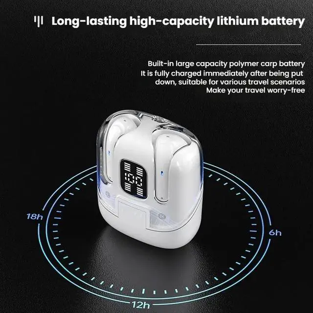Alt view image 3 of 7 - 4 in 1 Wireless Earbuds, HiFi Stereo with Noise Reduction, 30H Playtime Bluetooth Earphones, LED Power Display Charging Case for Music