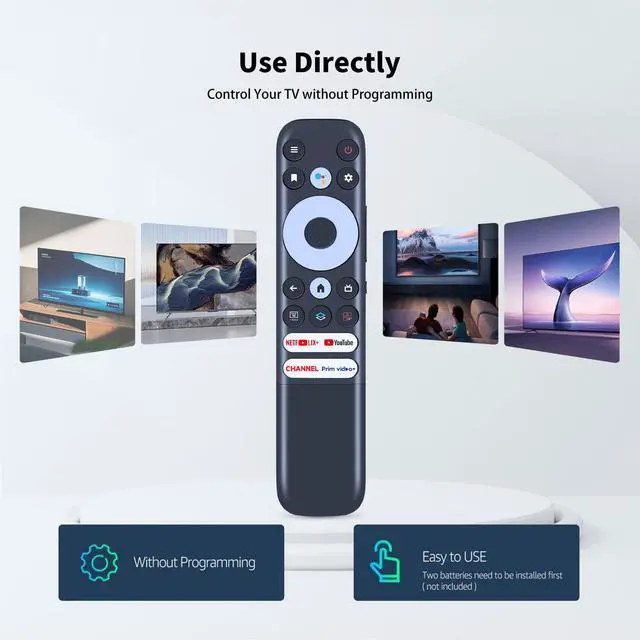 Alt view image 2 of 6 - Replacement Voice Remote for TCL Google TV RC902N FMR1 | Easy pairing,responsive control,for 43-98" TVs (S546/R646/s446 Series)