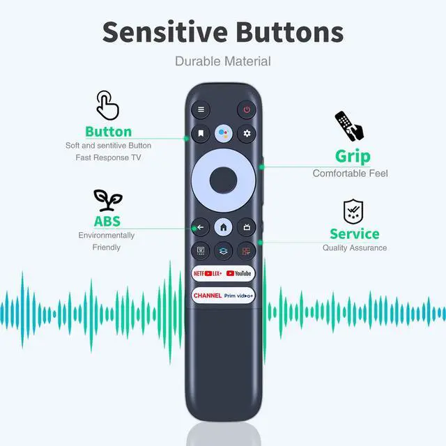 Alt view image 3 of 6 - Replacement Voice Remote for TCL Google TV RC902N FMR1 | Easy pairing,responsive control,for 43-98" TVs (S546/R646/s446 Series)