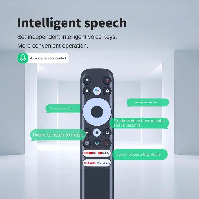 Alt view image 6 of 6 - Replacement Voice Remote for TCL Google TV RC902N FMR1 | Easy pairing,responsive control,for 43-98" TVs (S546/R646/s446 Series)