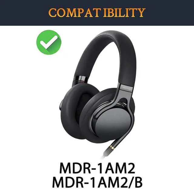 Alt view image 2 of 6 - Earpads for Sony MDR-1AM2 - Black | Not Fit MDR-1A Headphones