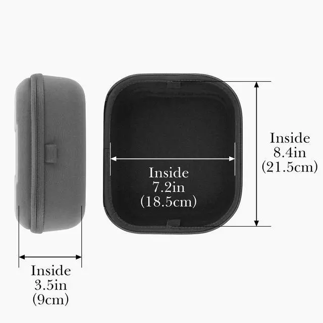 Alt view image 4 of 6 - Headphones Carrying Case Compatible with Sennheiser HD 660s 2/579/599/400S, Behringer HPX2000 and More, Protective Hard Shell Travel Bag with Cable, Charger Storage (Dark Grey)
